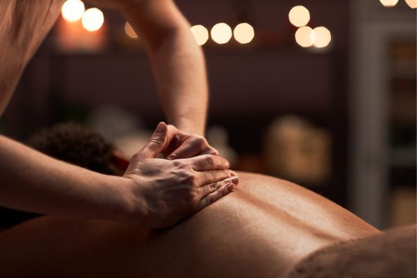 Deep tissue back and shoulder massage.